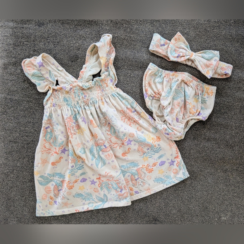 Disney Princess The Little Mermaid 3-piece Outfit Size 18 Months NWOT
